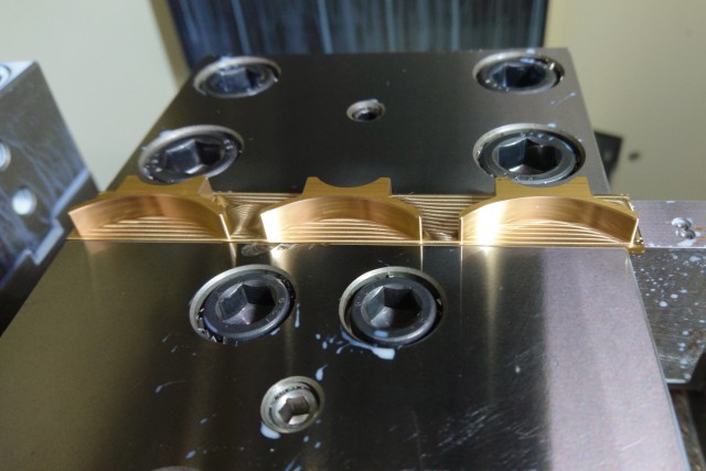 Brass camera cap parts, machining of three pieces